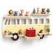 Relaxdays Toniebox-rek - bus - geel - 62x32x13 cm - met opbergruimte