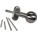 Lienbacher Poignée de porte en acier inoxydable sur rosace ovale coudée ronde Ø 55 mm