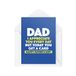 Grappige CBH1657 Grappige vaderdagkaart met opschrift "I Appreciate You Every Day"