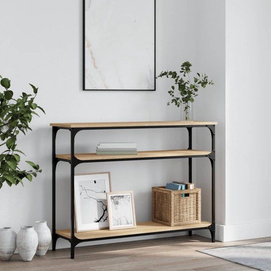 vidaXL Wandtafel - 100x29x75 cm - Bewerkt Hout - Sonoma Eikenkleurig