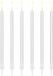 PartyDeco Verjaardagskaarsjes Wit (12 stuks)
