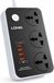 SURIGHT Icecat 6-in-1 Oplaadstation Compatibel met iPhone & AirPods - 3 AC stopcontacten + 4 USB poorten met 2m kabel - IPad - Android