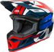 Oneal 3SRS RIDE Casque de motocross - Blanc/Bleu/Rouge - Taille XL