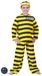 Funny Fashion Carnaval verkleedkleding boef - boevenpak - geel/zwart - voor kinderen - gevangennen kostuum 128