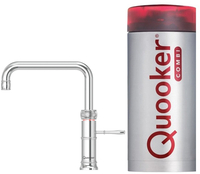 Quooker NL Classic Fusion square kokendwaterkraan opbouw uitloop draaibaar met Combi reservoir Chroom 22CFSCHR