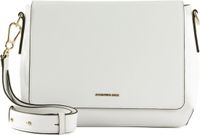 MANDARINA DUCK Leren Schoudertas Luna Shoulder Bag With Flap Optical White Wit