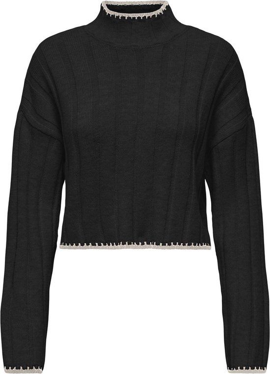 ONLY ONLCHICK STITCH LS HIGHNECK KNT NOO Trui - Zwart - XS