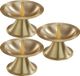 Trend Candles Luxe kaarsenhouder voor stompkaarsen - 3x - goud - metaal