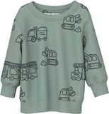 NAME IT Baby Vesten - Lange mouw - Ronde hals - Groen Milieu - Katoen - Maat 68