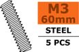 Revtec Tige M3x60mm Staal 5 stuks