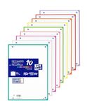 Oxford A4-vellen, geruit, geperforeerd, 160 vellen, 5 x 5 rasterpatroon, 10 kleuren band