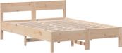 vidaXL Massief grenenhouten bedframe 150x200 cm naturel