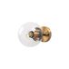 WELL HOME MOBILIARIO & DECORACIÓN Wandlamp, pomp, transparant, metaal, vintage, 15 x 15 x 24, fitting E14 max 15 W