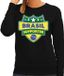 Bellatio Decorations Shoppartners Bv Brasil supporter schild sweater zwart voor dames S