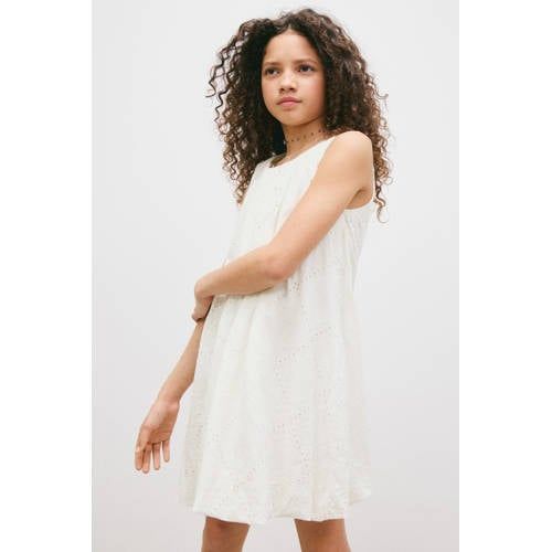 Mango Kids A-lijn jurk wit