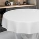 Afwasbaar Wasdoek Tafelkleed, Afwasbaar, Tafelzeil, Tuintafelkleed, Voor Binnen en Buiten, Rond, Met Snijrand, 100 cm, Wit