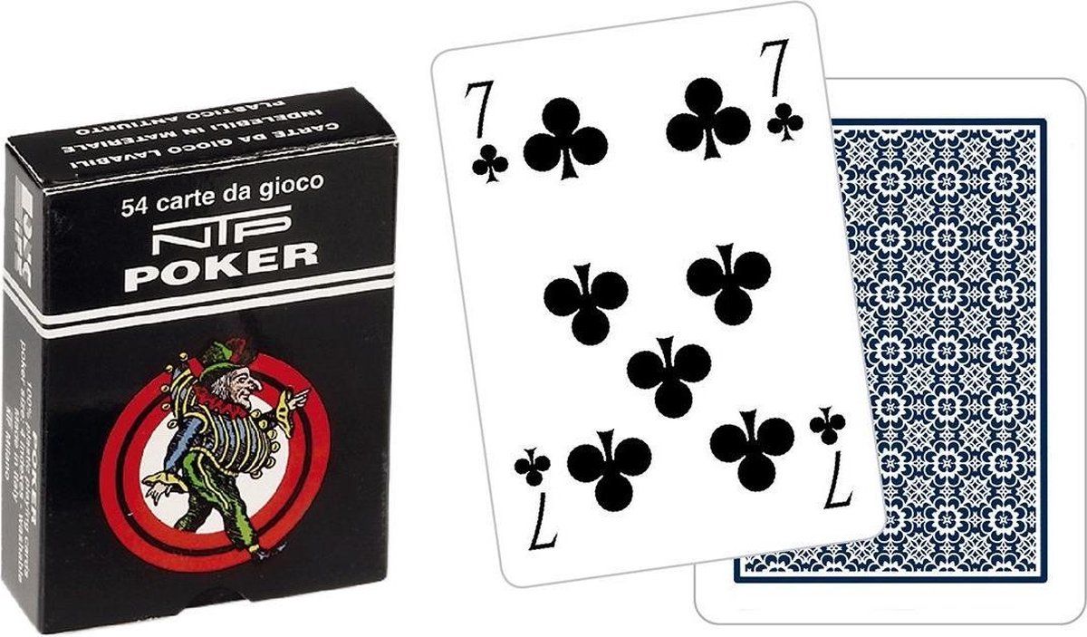 Dal Negro Speelkaarten Poker Karton Blauw - 8019222000295