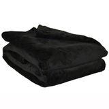 Poyet Motte Fleecedeken van polyester, zwart, 180 x 220 cm, MICROFLANELLE serie