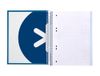 Liderpapel Spiraalschrift, A5, micro-ant-artiekdeksel, 120H, 90 g, 5 mm, 5 banden, 6 gaten, donkerblauw