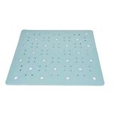 ALFOMBRA ANTIDESLIZANTE CON VENTOSAS BAÑERA/DUCHA AZUL CLARO 53 X 53 cm
