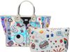 myMo Pop Shopper 'Pop Eyetheme' goudgeel / lila / zwart / wit