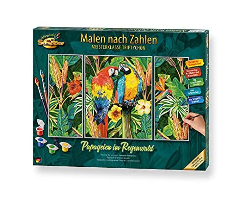 Schipper Schilderen Op Nummer - Papagaaien In Regenwoud - 50x80cm