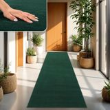 TT Home Vloerkleed Woonkamer Kortpolig Effen Modern Design Wasbaar Groen 60x100 cm