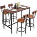 VEVOR Ensemble de table de bar (5 pièces) avec 4 tabourets de bar