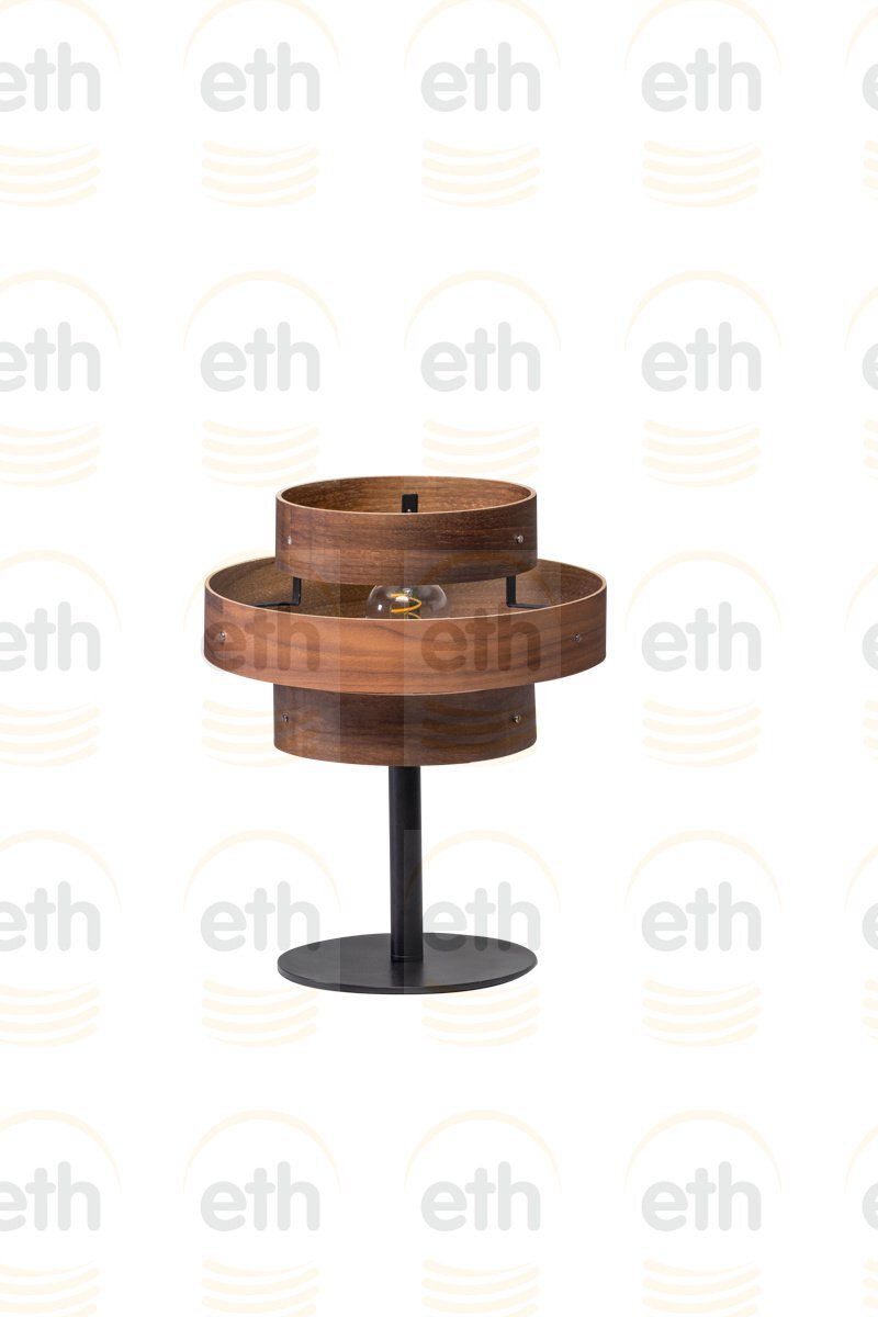 Expo Trading ETH Oaknut - Tafellamp - Hout - 3 Rings