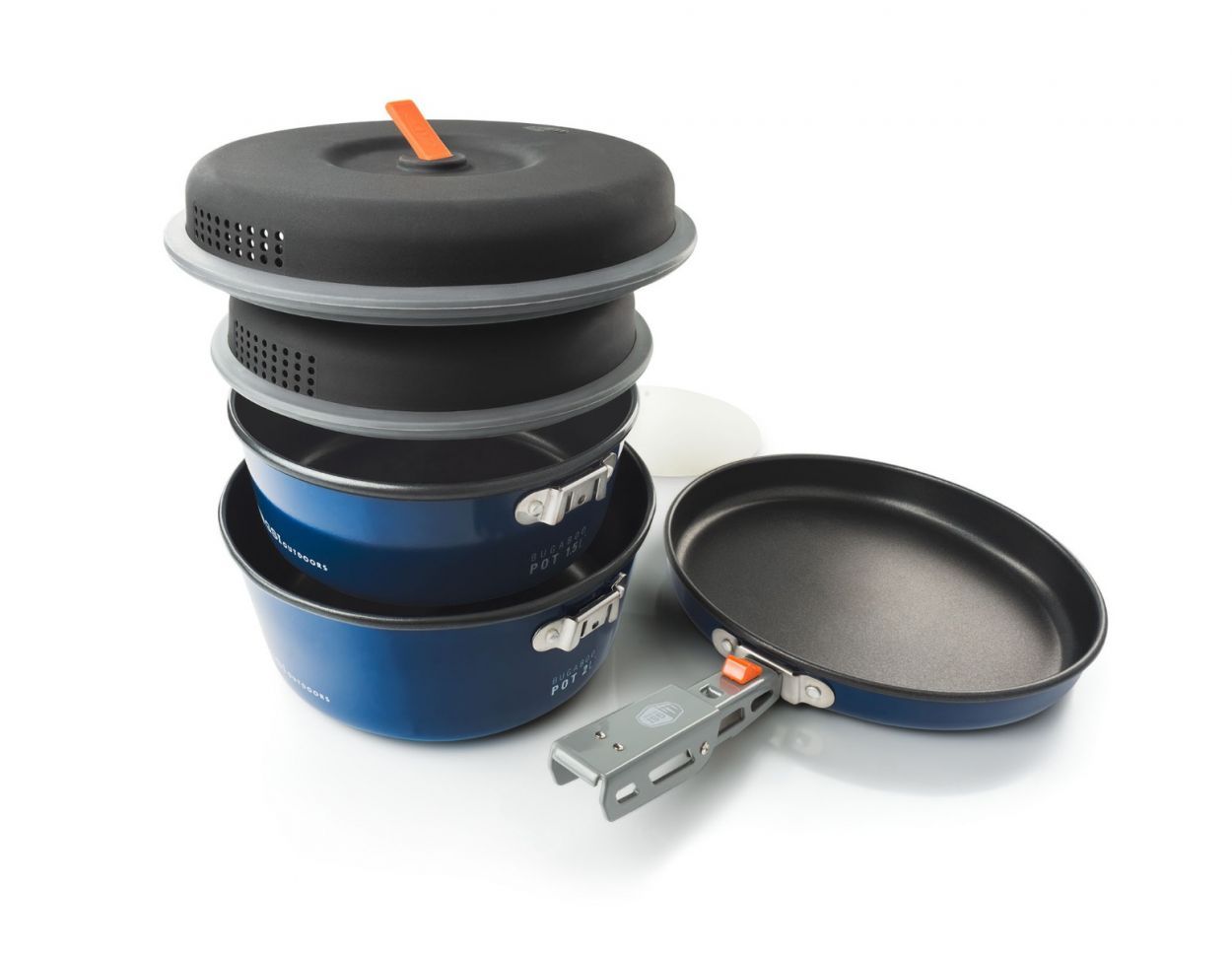 GSI 44224 Kampeerkookgerei - Zwart/Blauw - Aluminium/Nylon/Siliconen - 1111g