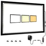 OEM LED-lichttafel, formaat A2, 10.000 lux, 10 helderheidsniveaus, aluminium frame