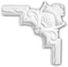 Profhome Decor Profhome Hoekstuk 152288 Sierelement Rococo Barok Stijl Wit