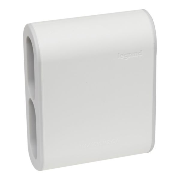 Legrand 049400 meervoudige stekkerdoos met 4 zijdelingse stopcontacten zonder aarding – wit en lichtgrijs