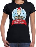 Bellatio Decorations Shoppartners Bv Fout kerstshirt trui - zwart - Last x-mas I gave you my heart - voor dames - kerstkleding / christmas outfit M