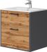 Vicco Ensemble de salle de bain Lanco, Chêne anthracite/doré, 60 x 60 cm 2 pièces