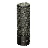 Sawo Aries ARI3-90NB-BL-P-C Poêle de sauna 9,0 kW – poêle de sauna électrique à commande intégrée – 9–15 m³, sur pied, Acier inoxydable foncé
