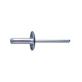 Index reca4810 - geklonken aluminium brede kop aluminium/staal verzinkt 4,8 x 10