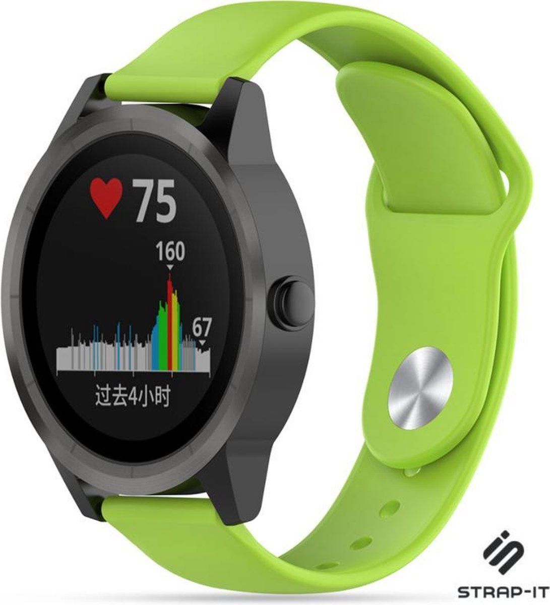 Strap-it Garmin Vivoactive 3 sport band - lichtgroen