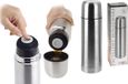 Excellent Houseware Basis Thermoskan | Isolatiekan bullet 0.75 ltr | Roestvrijstale drinkbeker | Zilver