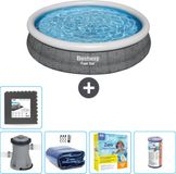 Bestway Fast Set Bestway Rond Opblaasbaar Fast Set Zwembad - Rotanprint - 366 x 76 cm