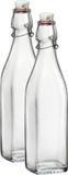 Bormioli Rocco Beugelfles/Weckfles - 2x - 500 ml - Vierkant - Transparant