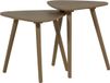 WOOOD Nila Bijzettafels - Hout - Mud - Set van 2