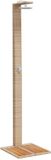 vidaXL Buitendouche 50x55x224 cm poly rattan en acaciahout beige