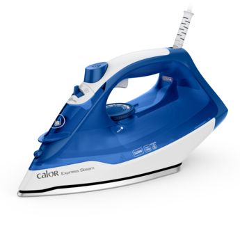 Calor Express Steam FV2848C0 - Stoomstrijkijzer - 2400W - Keramische zoolplaat - Blauw/Wit