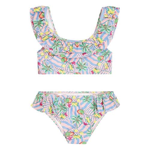 Tumble 'n Dry bikini met ruches en all over print lichtroze