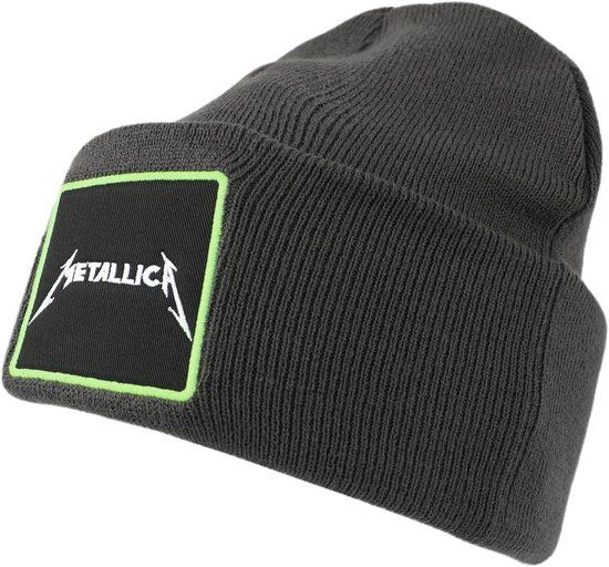 Metallica Amplified Collection Patch Beanie Unisex Beanie Houtskool
