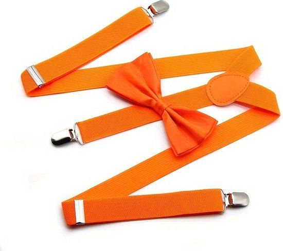 FLIPFLOP CLUB® Oranje Bretels met strikje - met stevige clip - accessoires voor EK WK voetbal - accessoire Koningsdag - luxe