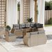 Prolenta Maison Exclusive - Tuinset voor de tuin, 9-delig, met kussens, beige, gemaakt van polyrotan