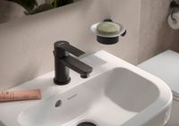 Duravit D-Code ééngreeps wastafelmengkraan S, zonder trekstang FreshStart, MinusFlow zwart M., DC1013002046