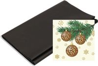 duni Kerst thema tafel set met luipaard print zwart
